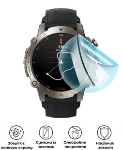 Захисна гідрогелева глянцева плівка Grade A на екран годинника Amazfit Falcon, HF-A01SNG-076-017, В наявності, UAH