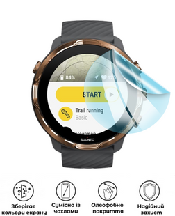 Захисна гідрогелева глянцева плівка Grade D на екран годинника Suunto Seven, HF-D01SNG-086-017, В наявності, UAH