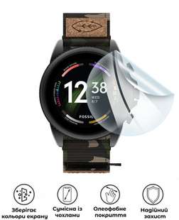Захисна поліуретанова глянцева плівка Edge Armor на екран годинника Fossil Gen 6 44mm, PF-EG01SNG-075-012, В наявності, UAH