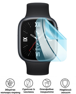 Захисна гідрогелева глянцева плівка Grade D на екран годинника Huawei Watch 4, HF-D01SNG-016-019, В наявності, UAH