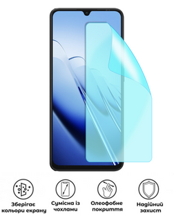 Захисна гідрогелева глянцева плівка Grade B на екран смартфона Blackview Wave 9C, HF-B02SNG-014-057, В наявності, UAH