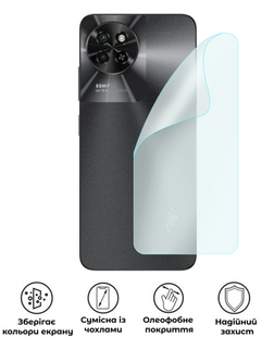 Захисна поліуретанова матова плівка Edge Armor на корпус смартфона Itel A90, PF-EG02CSM-041-013, В наявності, UAH