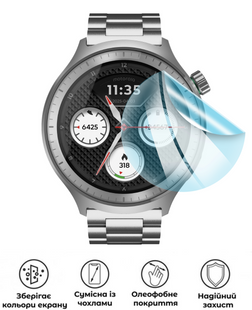 Захисна гідрогелева глянцева плівка Grade B на екран смартфона Motorola Moto Watch 4gen, HF-B01SNG-004-015, В наявності, UAH