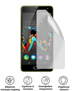 Захисна гідрогелева глянцева плівка Антишпигун на екран смартфона Wiko U Feel, HF-AC02SNG-049-011, В наявності, UAH