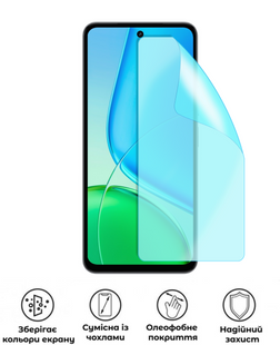 Захисна гідрогелева глянцева плівка Grade D на екран смартфона Vivo Y29 4G, HF-D02SNG-007-287, В наявності, UAH