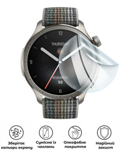 Захисна поліуретанова глянцева плівка Edge Armor на екран годинника Amazfit Balance, PF-EG01SNG-076-021, В наявності, UAH