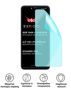 Захисна гідрогелева глянцева плівка Grade A на екран смартфона Itel Zeno 10, HF-A02SNG-041-011, В наявності, UAH