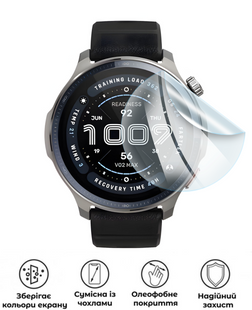 Захисна поліуретанова глянцева плівка Heavy Armor Plus на екран годинника Amazfit Balance 2, PF-HP01SNG-076-020, В наявності, UAH