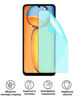 Захисна гідрогелева глянцева плівка Grade C на екран смартфона Xiaomi Redmi 13C, HF-C02SNG-003-330, В наявності, UAH