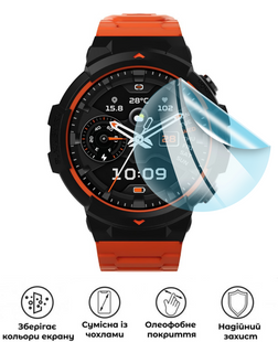Захисна гідрогелева глянцева плівка Grade B на екран годинника Black Shark GS3 Sport, HF-B01SNG-027-022, В наявності, UAH