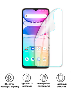 Захисна поліуретанова глянцева плівка Edge Armor на екран смартфона Umidigi C2 2023, PF-EG02SNG-050-029, В наявності, UAH