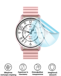 Захисна гідрогелева глянцева плівка Grade A на екран годинника Kieslect Lady Smartwatch Lora, HF-A01SNG-079-020, В наявності, UAH